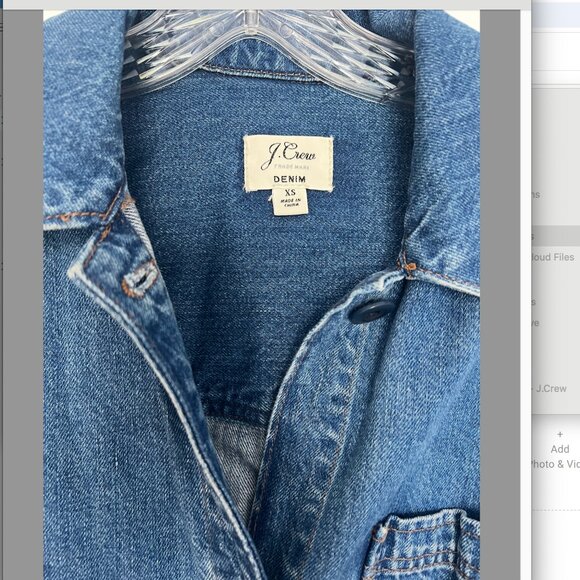 J.CREW denim jacket size xs - Picture 3 of 7